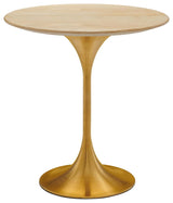 Lippa 20" Round Side Table, Gold Natural