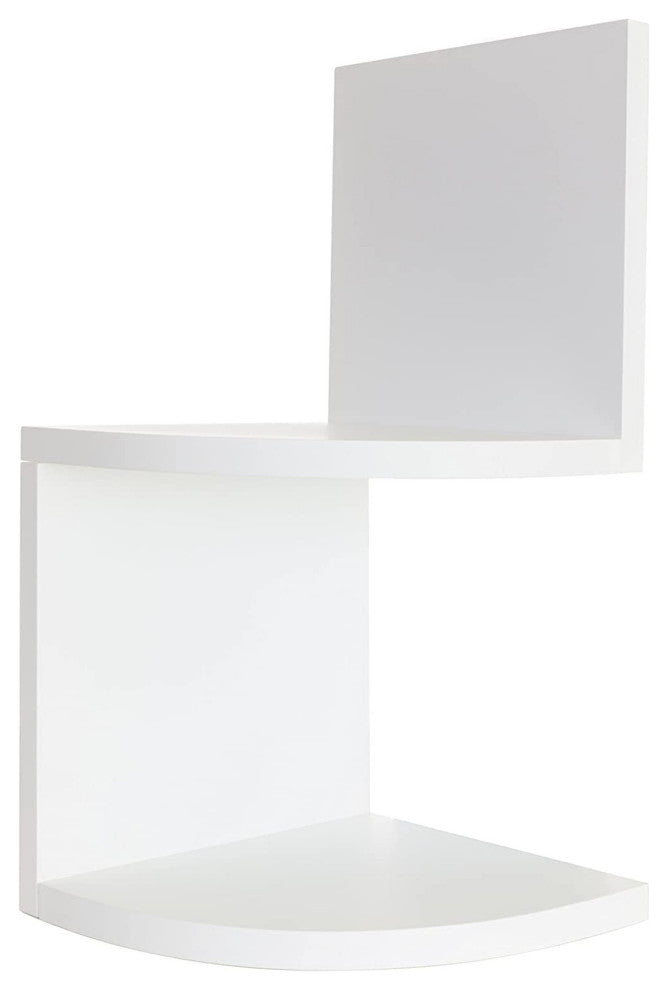 Set of Two 7.75"x7.75" Priva Floating Corner Wall Shelves