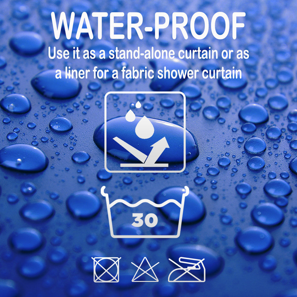 Extra Long Shower Curtain Liner Plastic 71W x 79H, Navy Blue