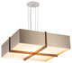 Veram Pendant Integrated LED, Walnut, Brushed Rose Gold, 18, 3500k
