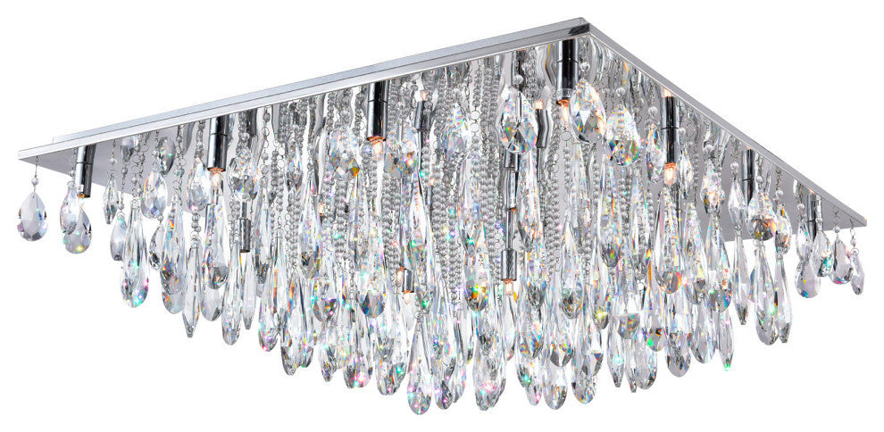 Bianca 20 Light Flush Mount With Chrome Finish