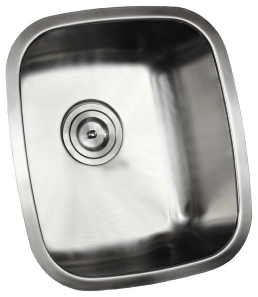 15" Stainless Steel Undermount Island/Bar/Prep Sink and Accessories