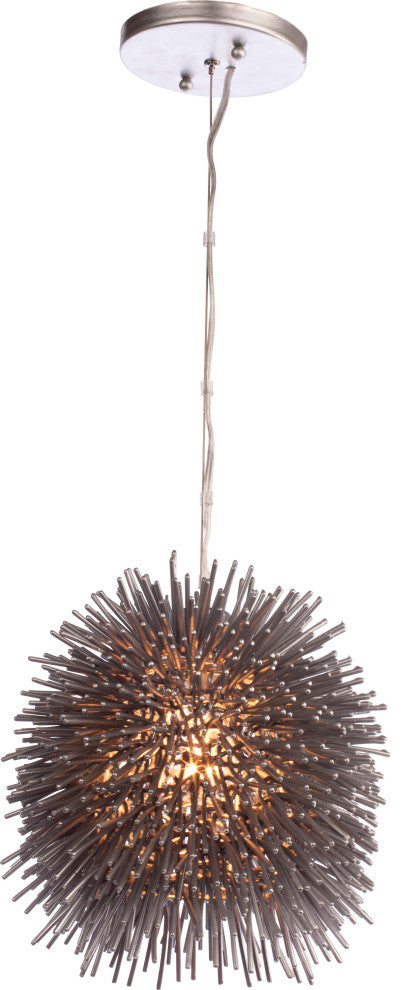 Varaluz Urchin 1-Lt Mini Pendant - Painted Chrome