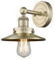 Railroad 1-Light 8" Sconce, Antique Brass Shade