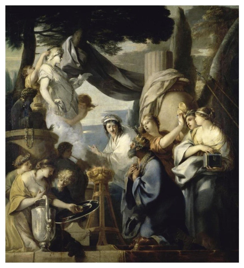 "Solomon's Idolatry" Digital Paper Print by Sebastien Bourdon, 17"x18"