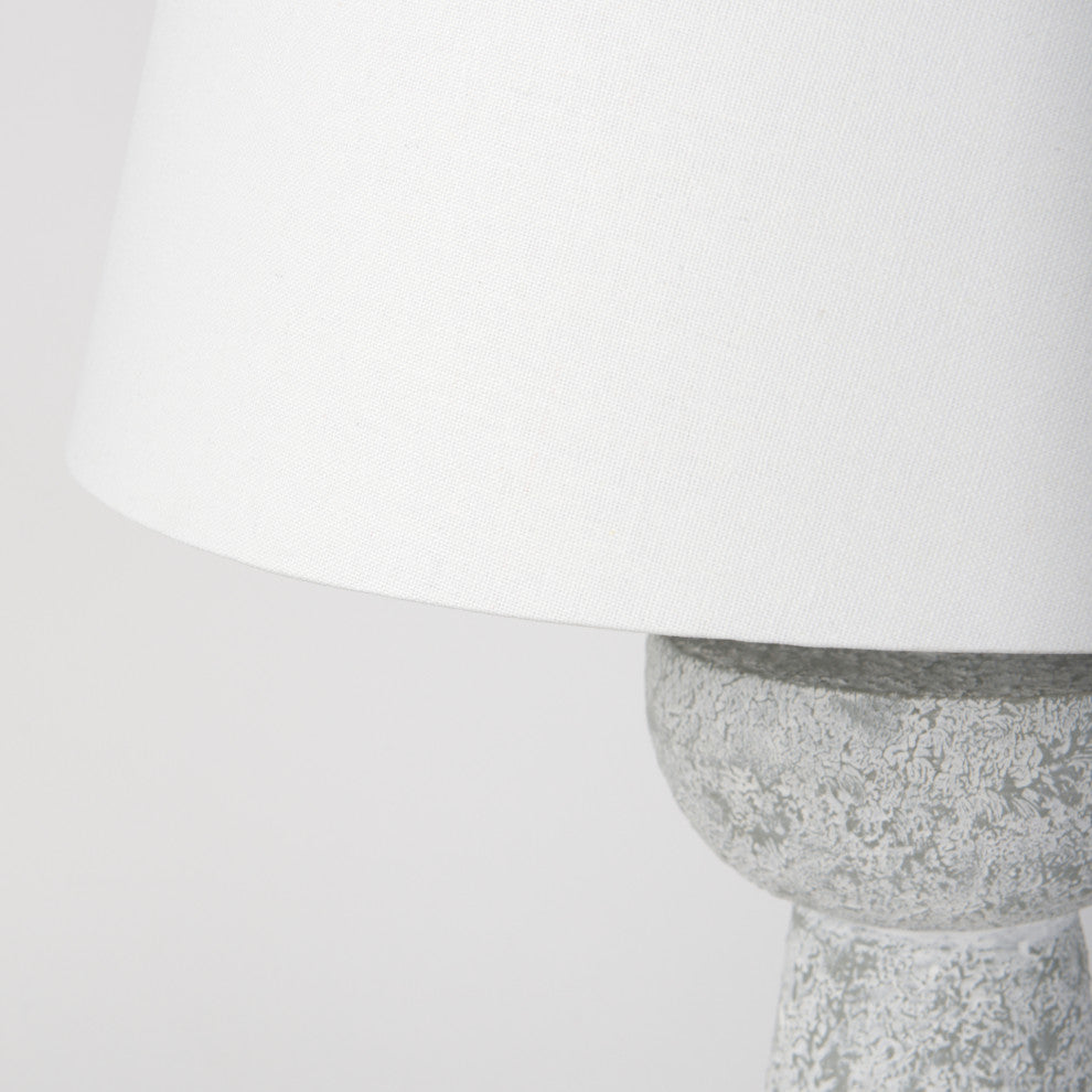 Julia Gray Antique Painted Cement Table Lamp