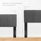 Platform Bed Frame, King Size, Velvet, Dark Gray, Modern Contemporary