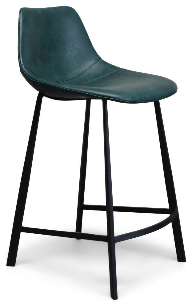 Pablo Counter Stool, Set of 2, Teal Blue