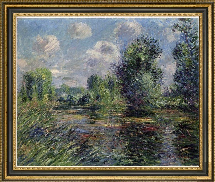 Gustave Loiseau Woods Near Eure River Framed Premium Canvas Print, 20"x25"