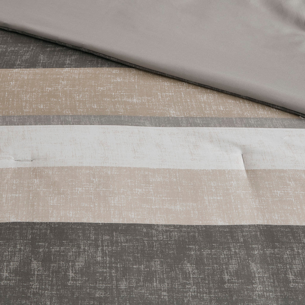 Madison Park Essentials Jaxon Stripe Comforter Set With Bed Sheets