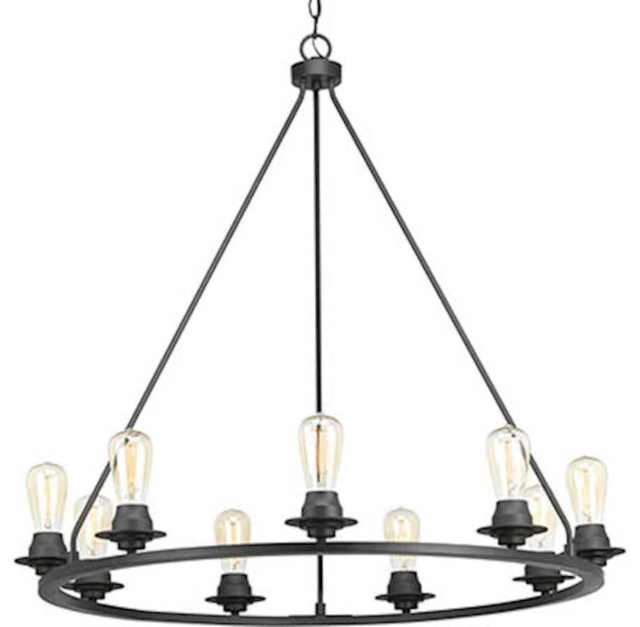 9-Light Chandelier, Graphite