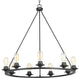 9-Light Chandelier, Graphite