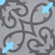 Agadir Handmade Cement Tile, Gray/Black/Blue, Sample