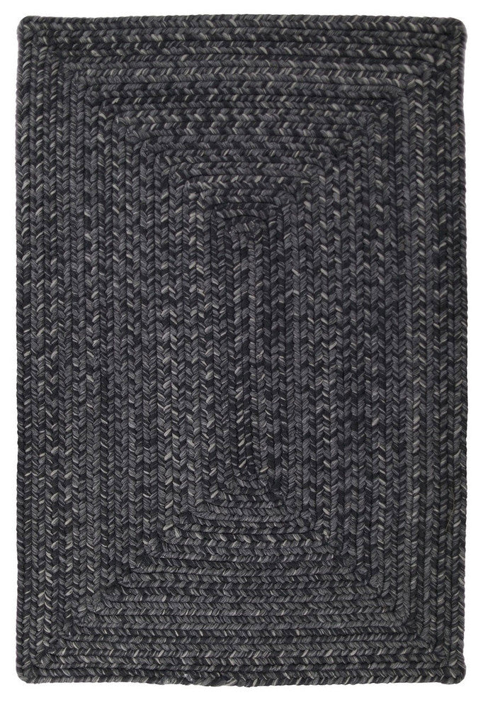 Homespice Decor Black Mist Indoor/Outdoor Braided Rug 8' x 10' (Oval)
