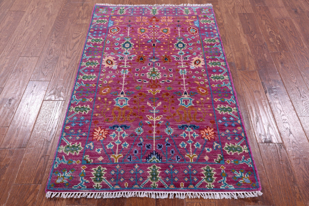 3' 1" X 5' 1" Turkish Oushak Handmade Wool Rug - Q15899