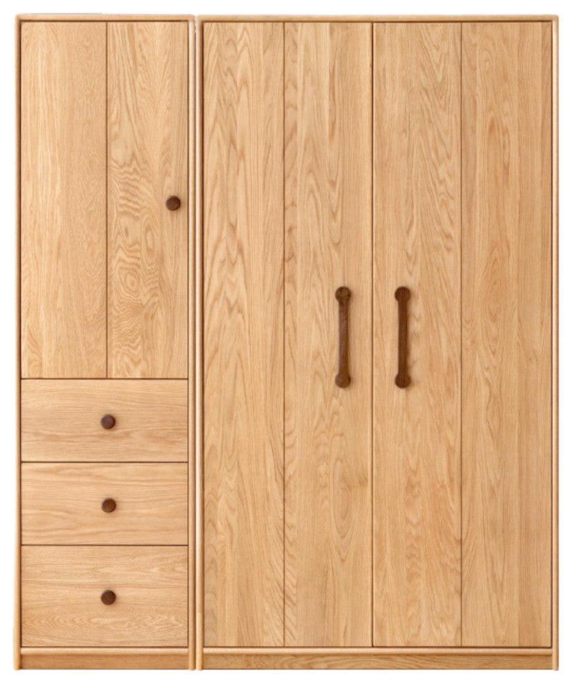 Oak Solid Wood Kids Wardrobe