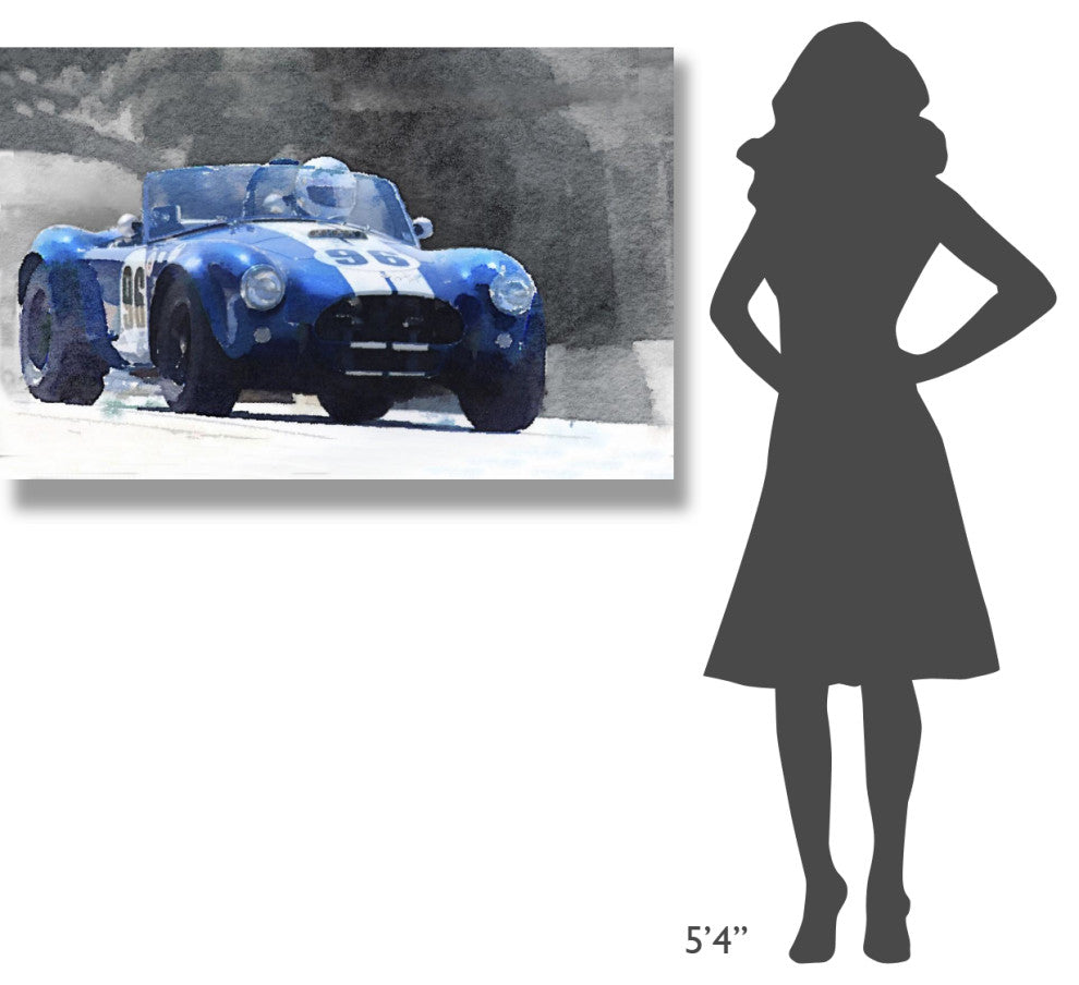 "1964 AC Cobra Shelby Racing Watercolor" Fine Art Print