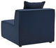 Lounge Sectional Sofa Set, Fabric, Blue Navy, Modern, Outdoor Patio Cafe Bistro