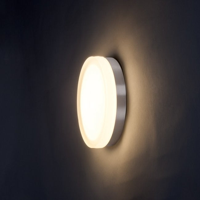 WAC Lighting Round LED Flush Mount, Brushed Nickel, 9", Soft 3000k