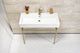 Fauceture VPB39177ST 39" Porcelain Console Sink, Legs, Single-Hole