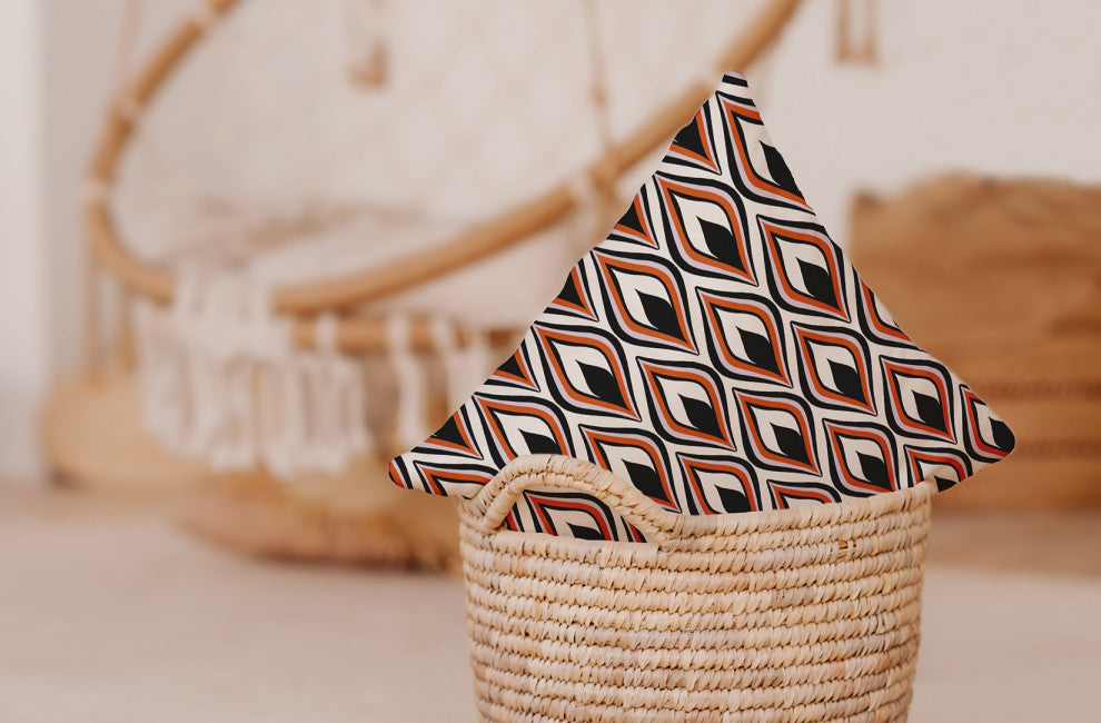 Feathers Indoor/Outdoor Throw Pillow, Black, 18"x18"