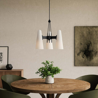 Beacon 3-Light Pendant Light, Opal Black
