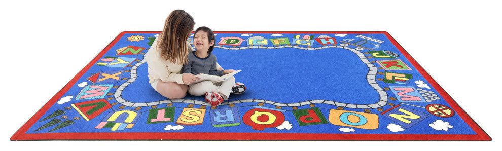 Kid Essentials Rug, Reading Train, 5''4"x7''8"