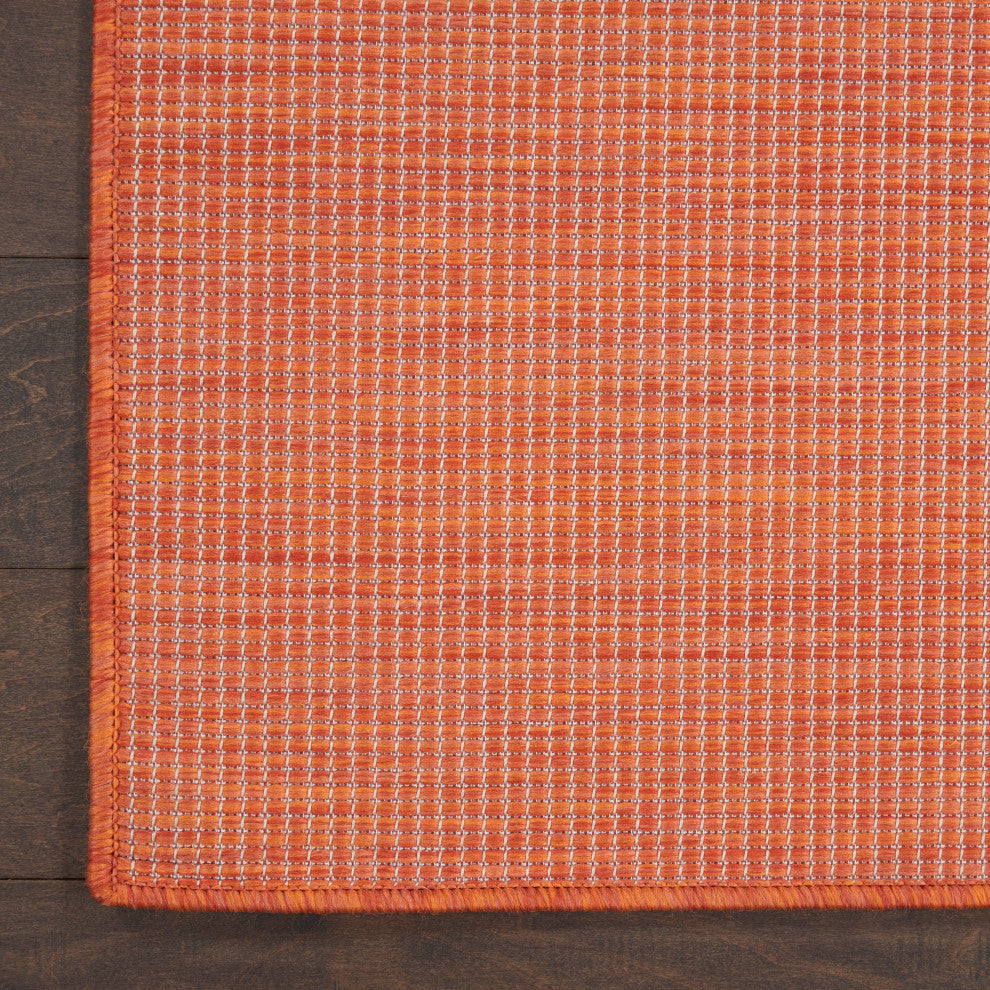 Nourison Positano Contemporary Area Rug, Terracotta, 2'2"x8' Runner