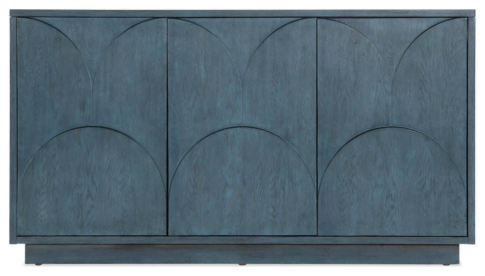 Melange Round Valley Three Door Entertainment Credenza