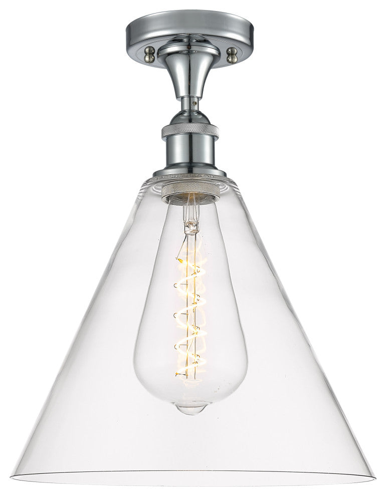 Innovations 516-1C-PC-GBC-122 1 Light Semi-Flush Mount, Polished Chrome
