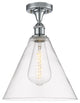 Innovations 516-1C-PC-GBC-122 1 Light Semi-Flush Mount, Polished Chrome