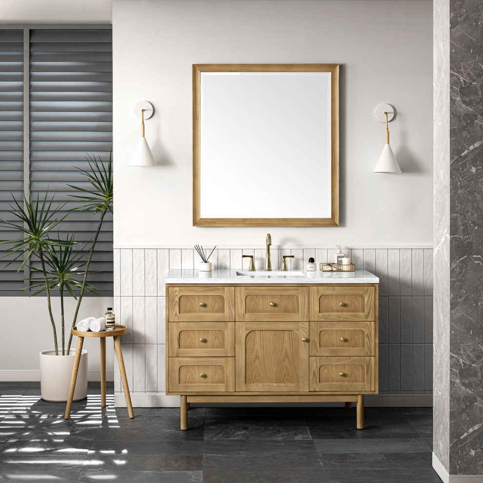 Laurent 48" Single Vanity, Light Natural Oak
