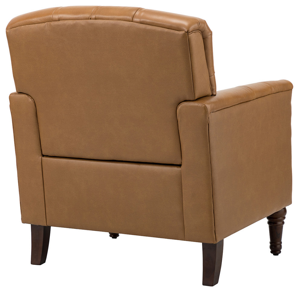 Bertram Genuine Leather Armchair Set of 2, Camel