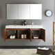 Vista 60" Teak Wall Hung Double Sink Modern Bathroom Vanity, FFT3071CH
