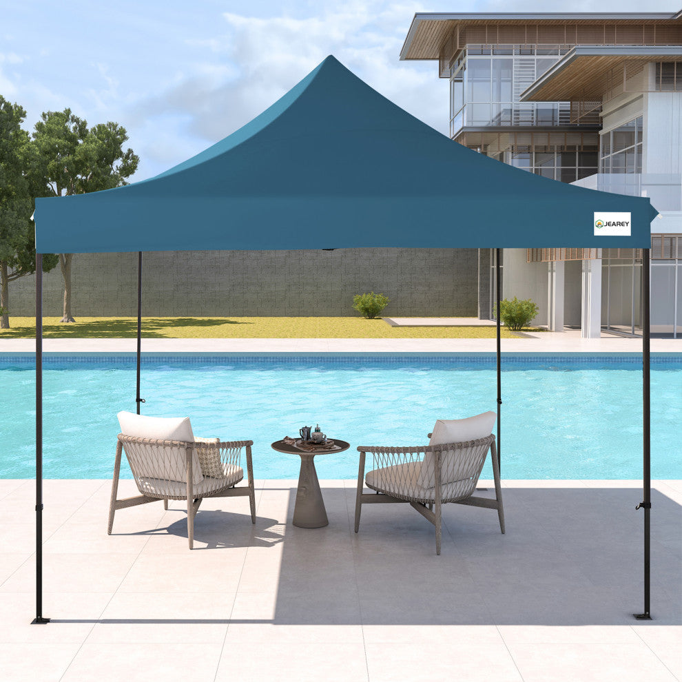 JEAREY Pop Up Canopy Tent, Outdoor Canopy, 4 Sand Bags, Navy, 10x10ft