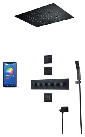 Fontana Toulouse Phone Controlled Stainless Steel LED Smart Music Rainfall