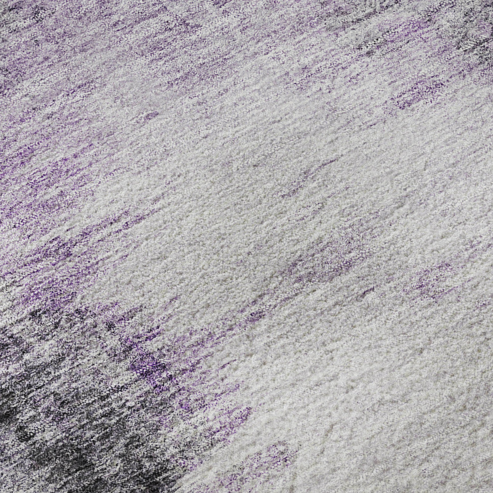 Premium Machine Washable Mayfield AMF710 Purple 3' x 5' Rug