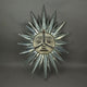 32 Inch Copper Galvanized Metal Sun Face Wall Sculpture Home Decor Hanging Art