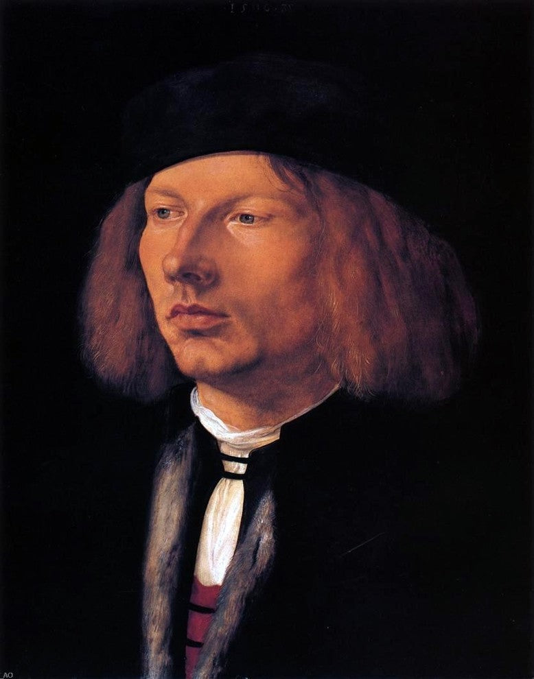 Albrecht Durer Portrait of Burkard von Speyer, Gallery Wrapped Canvas, 20"x25"