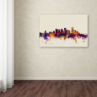 Michael Tompsett 'Edmonton Canada Skyline' Canvas Art, 24"x16"