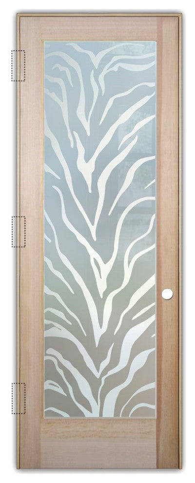 Interior Prehung Door or Interior Slab Door - Tiger Stripes - Douglas Fir...