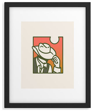 Emma Boys Sunset Cowboy Framed Art Print