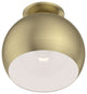 Livex Lighting 1 Light Antique Brass Flush Mount