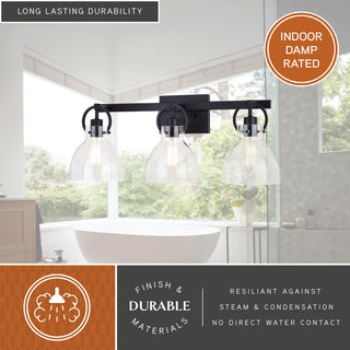 Ogden 1 Light Vanity Matte Black, Matte Black, 25.5-in W X 10-in H X 7.75-in D