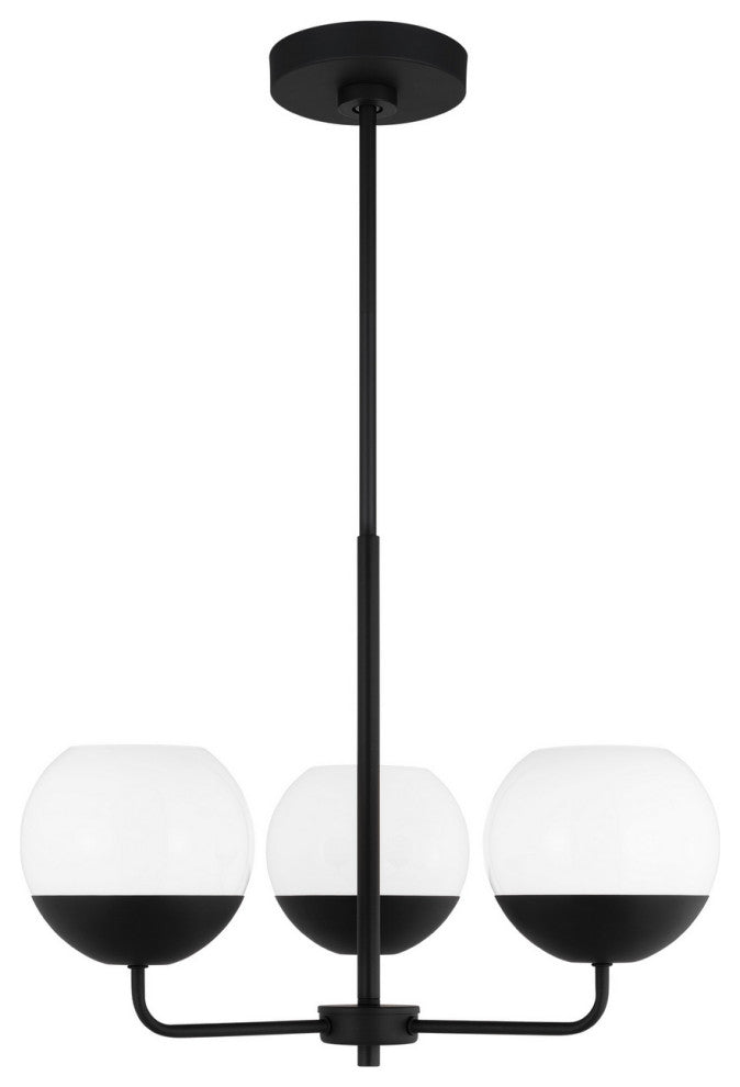 Alvin 3-Light Chandelier, Midnight Black