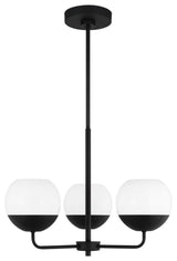 Alvin 3-Light Chandelier, Midnight Black