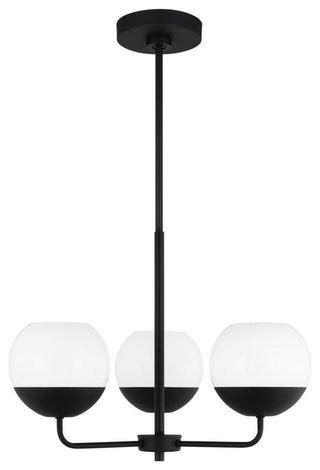 Alvin 3-Light Chandelier, Midnight Black