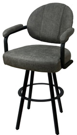 Swivel Metal Bar Stool M-70 Warren Base, Northwest Elk/Black, 34"