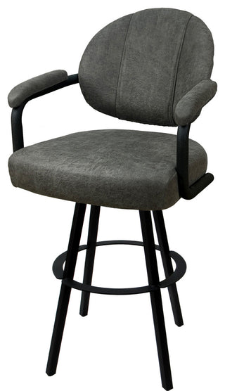 Swivel Metal Bar Stool M-70 Warren Base, Northwest Elk/Black, 34"