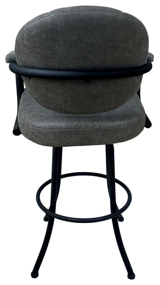M-70 Swivel Stool With Metal Frame, Northwest Elk, Black, 30"